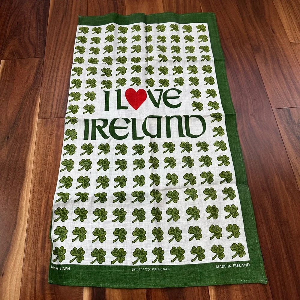 I LOVE IRELAND 🇮🇪 IRISH LINEN MADE IN IRELAND 29” x 17”